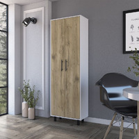 Multistorage Manacor  Five Shelves  Macadamia And White Finish(D0102Hgemcw)
