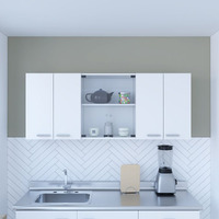 Superior Wall Cabinet Peoria  Four Interior Shelves  White Finish(D0102Hgeybu)
