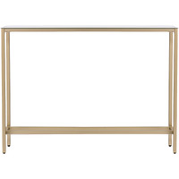36 Silver And Gold Mirrored Glass Console Table
