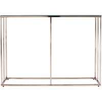 42 Clear And Gold Glass Frame Console Table