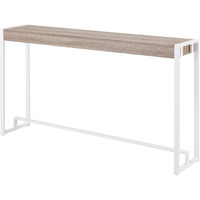54 Gray Brown And White Sled Console Table