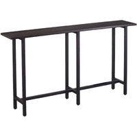 54 Espresso And Black Frame Console Table