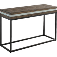 47 Brown And Black Frame Console Table