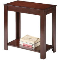 24 Brown End Table With Shelf