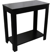 24 Black End Table With Shelf