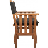 Black And Brown Solid Wood Director Chair With Cushion
