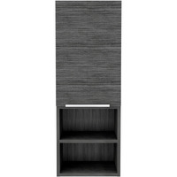 32 Smoky Gray Oak Accent Cabinet With Three Shelves