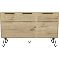47 Brown And Black Four Drawer Double Dresser