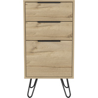 18 Brown And Black Three Drawer Chest