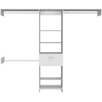 98 White Manufactured Wood Standard With Five Shelves And One Drawer
