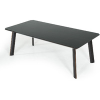 87 Black And Rose Gold Rectangular Dining Table