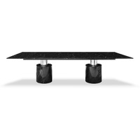 180 Black Marble Dining Table