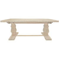 81 Light Brown Rectangular Solid Wood Dining Table