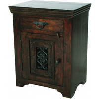30 Dark Brown One Drawer Nightstand