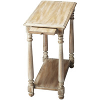 24 Gray Manufactured Wood Rectangular End Table With Shelf