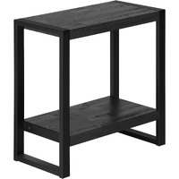 24 Black End Table With Shelf