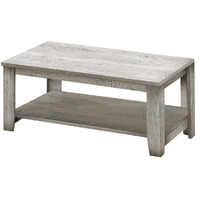 Set Of Three 42 Gray Rectangular Coffee Table With Three Shelves