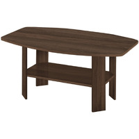 Set Of Three 36 Dark Walnut Rectangular Coffee Table With Three Shelves