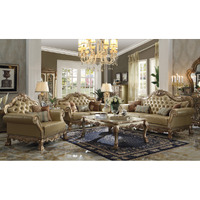 45 Ivory Faux Leather And Gold Patina Ornate Arm Chair