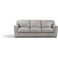 91 Gray Leather And Black Sofa