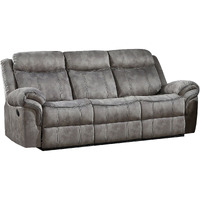 87 Gray Velvet And Black Usb Sofa
