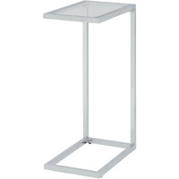 26 Chrome And Clear Glass End Table