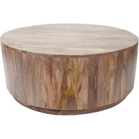 42 Natural Solid Wood Round Coffee Table