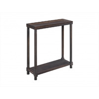 Set Of Two 22 Espresso Solid Wood End Tables With Shelf