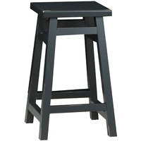24 Black Backless Counter Height Bar Chair With Footrest