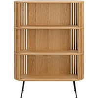 57 White Wood Three Tier Standard Bookcase
