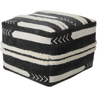 18 Black 100% Cotton Ottoman