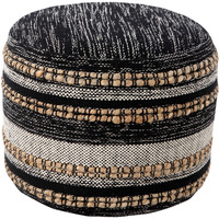 18 X 18 X 14  Black Pouff