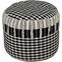 18 Black 100% Cotton Ottoman
