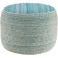 18 Blue Polyester Ottoman