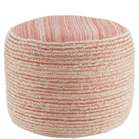 18 Pink Polyester Ottoman