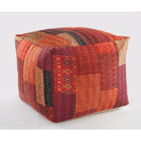 24 Red Cotton Blend Ottoman