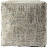 18 Beige Polyester Blend Ottoman