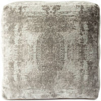 18 Gray Polyester Blend Ottoman