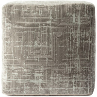 18 Gray Polyester Blend Ottoman