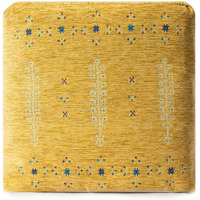 18 Yellow Polyester Blend Ottoman