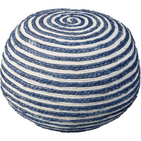 20 Blue Jute Ottoman