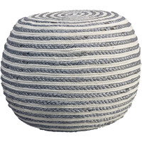 20 Gray Jute Ottoman