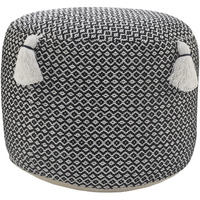 18 Black 100% Cotton Ottoman