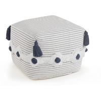 18 Gray 100% Cotton Ottoman