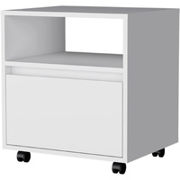 21 White One Drawer Nightstand With Integrated Tech