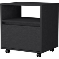 21 Black One Drawer Nightstand With Integrated Tech