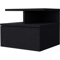 12 Black One Drawer Nightstand With Integrated Tech