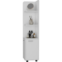 15 Black And White Accent Cabinet With Four Shelves