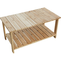 37 Natural Solid Wood Outdoor Coffee Table