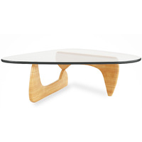 50 Natural And Clear Glass Triangle Coffee Table